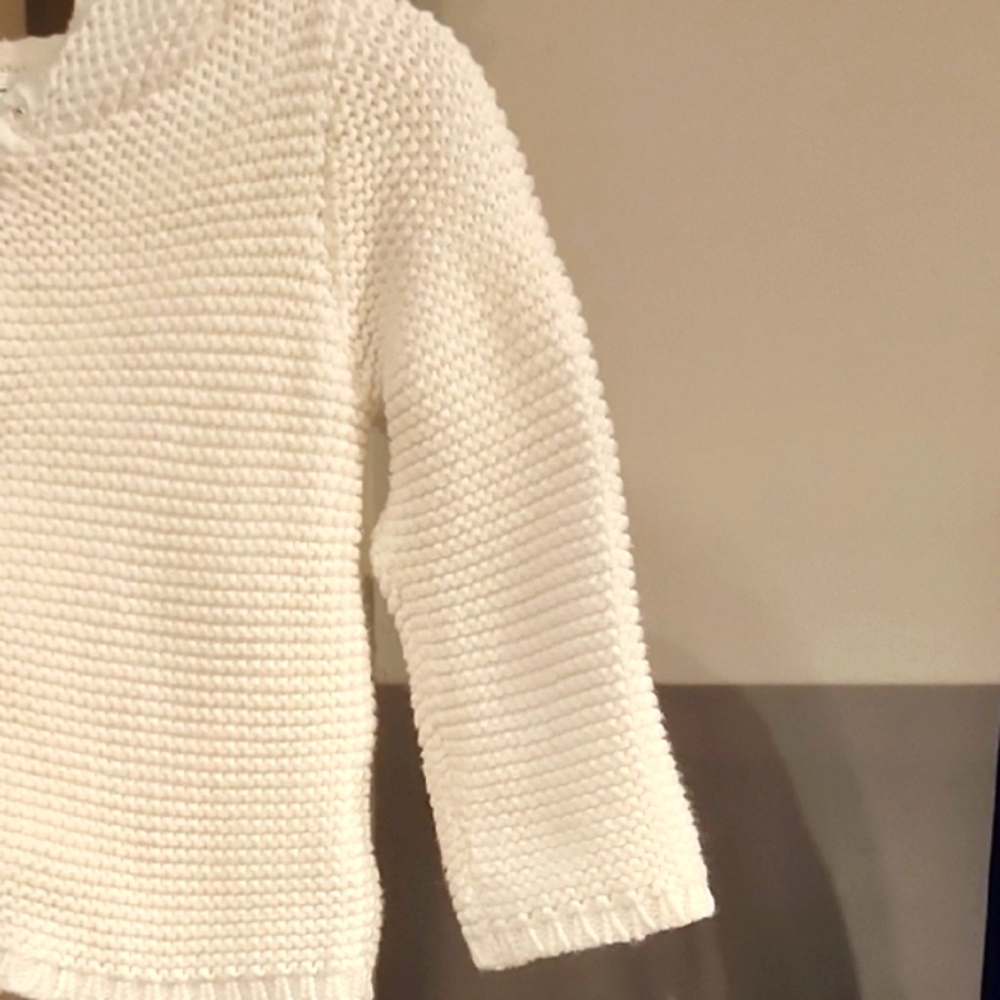 Carter's White Knit Sweater Classic Design - Picture 5 of 8